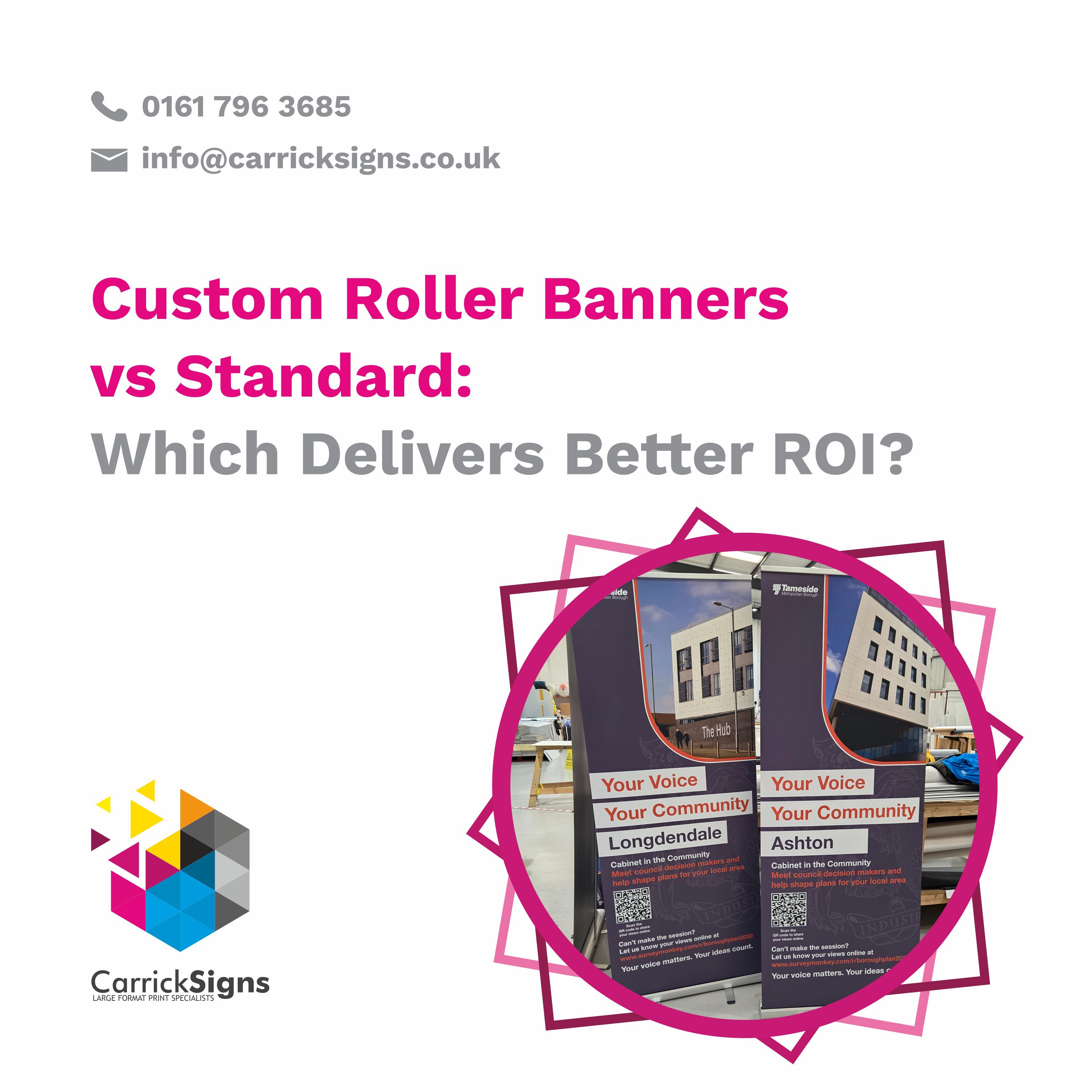 Customer roller banners vs standard