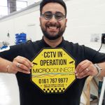 aluminium security signs cut to octagonal shape