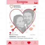 valentines day selfie frame printing